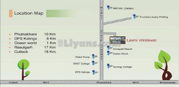 Location Map of Laxmi Vrindavan